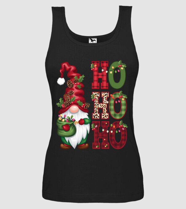 HOHOHO Gnome model negru pe tricou
