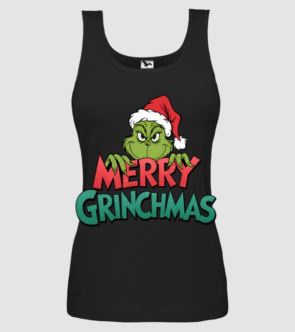 Merry Grinchmas model negru pe tricou