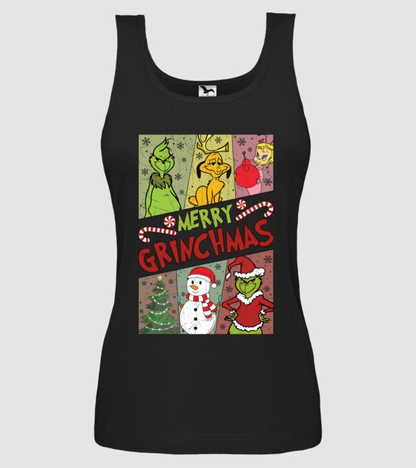Merry Grinchmas - Grinch model negru pe tricou