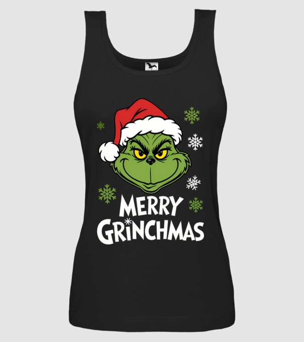 Merry Grinchmas Negru model negru pe tricou