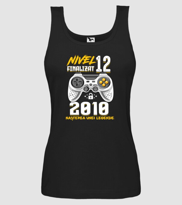 Nivel 12 finalizat. 2010 nașterea unei legende model negru pe tricou