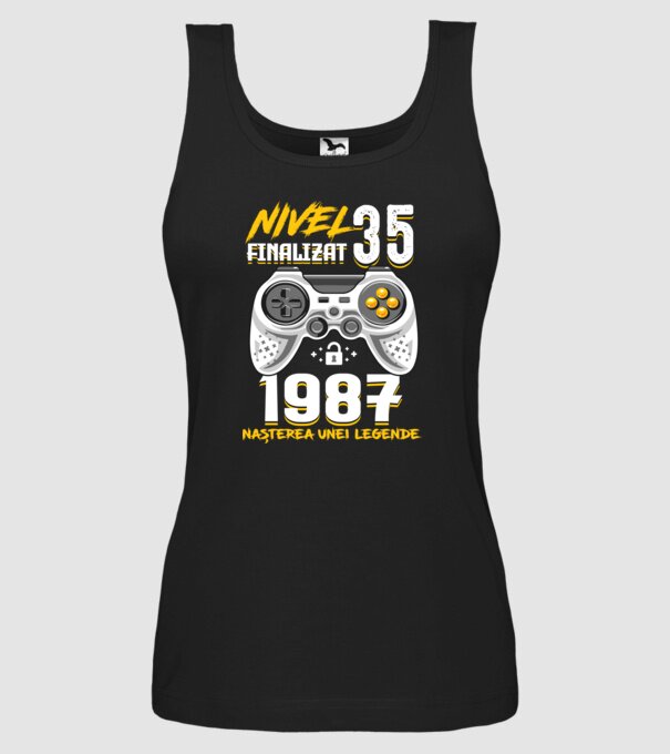 Nivel 35 finalizat. 1987 nașterea unei legende model negru pe tricou