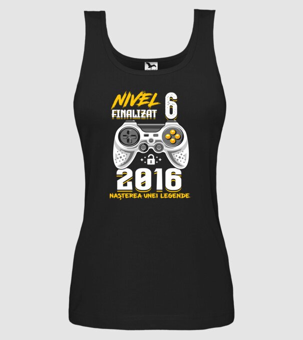 Nivel 6 finalizat. 2016 nașterea unei legende model negru pe tricou