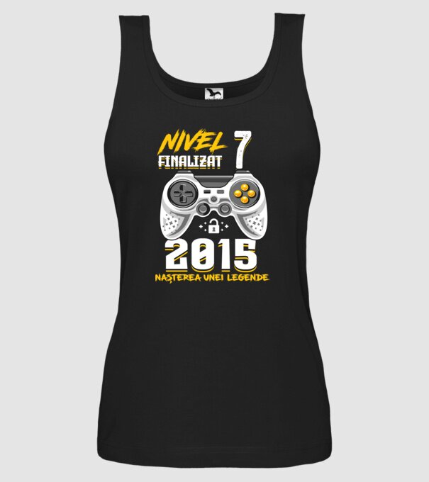 Nivel 7 finalizat. 2015 nașterea unei legende model negru pe tricou