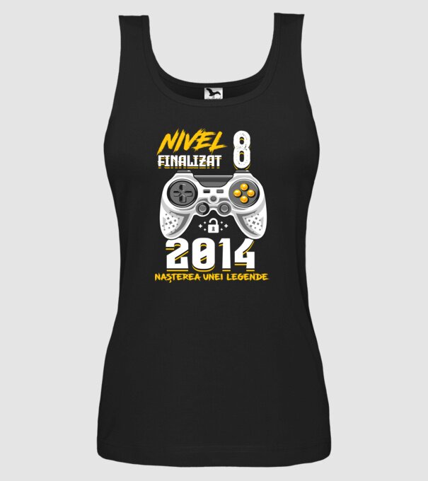 Nivel 8 finalizat. 2014 nașterea unei legende model negru pe tricou