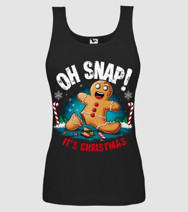 Oh snap! It's christmas Negru model negru pe tricou