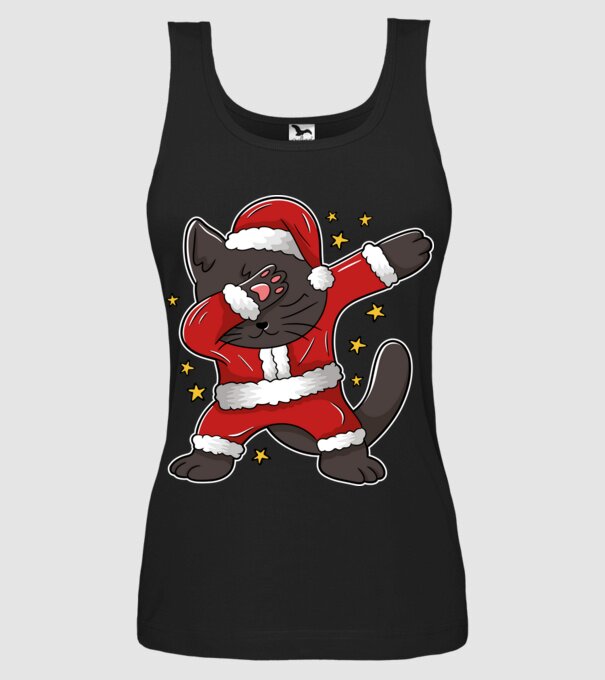 Pisică Dab model negru pe tricou