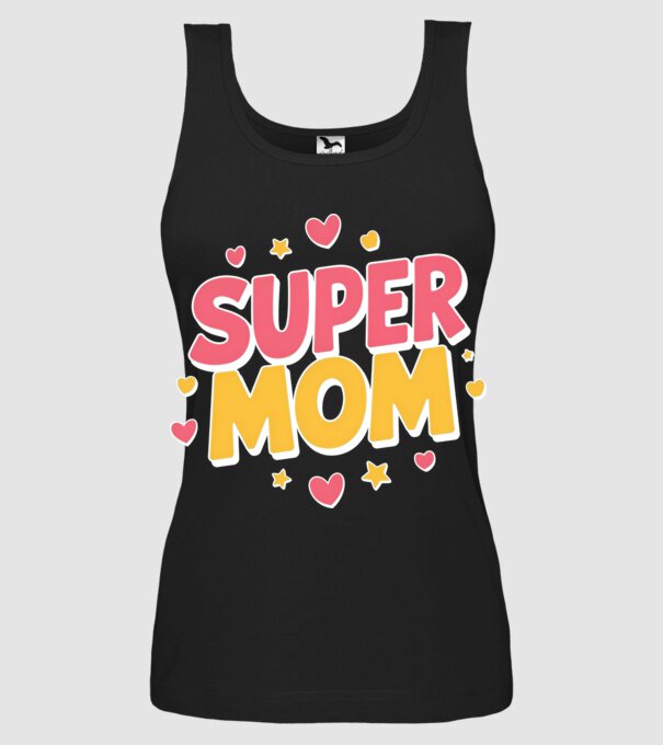 Super Mom Negru model negru pe tricou