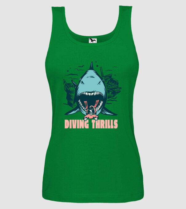 Scufundarea este periculoasă model verde pe tricou