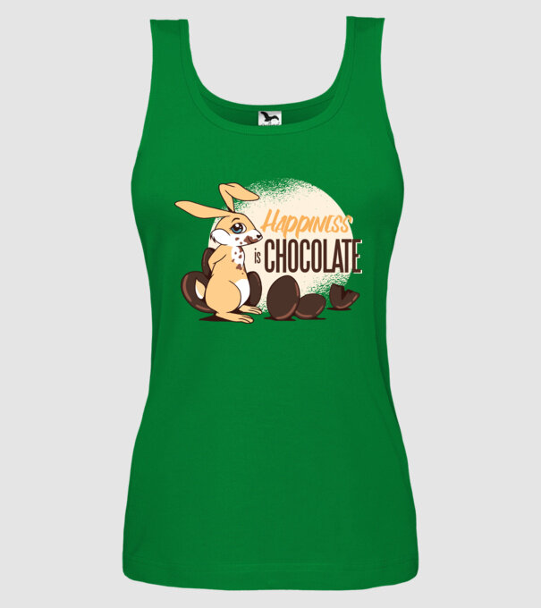 Fericirea este ciocolata model verde pe tricou