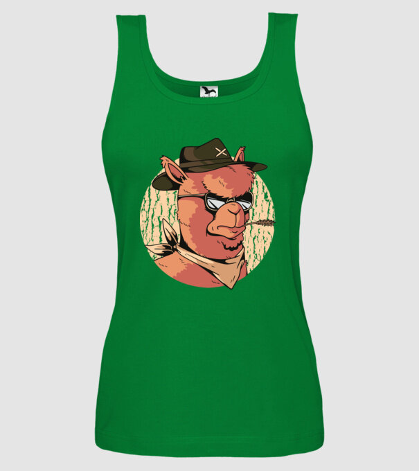 Alpaka model verde pe tricou