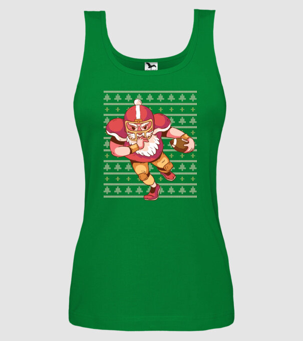 Fotbal american Moș Crăciun Touchdown Touchdown tricou Pulover urât cu model model verde pe tricou