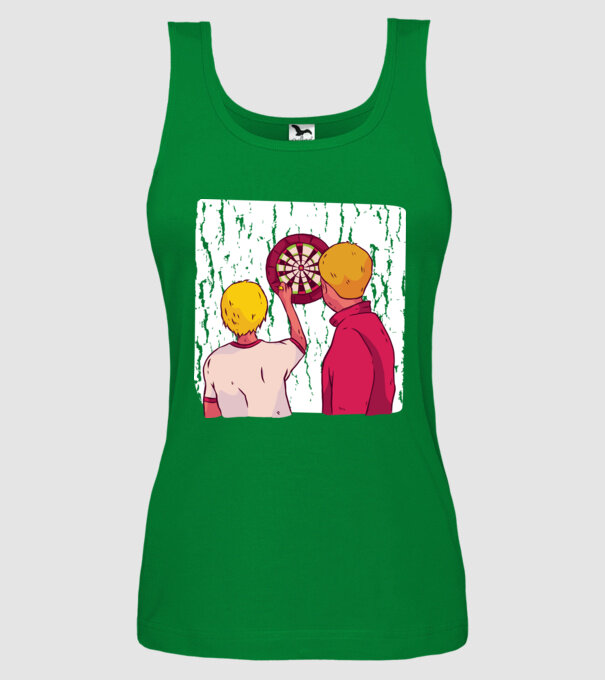 Darts Tată Fiu model verde pe tricou