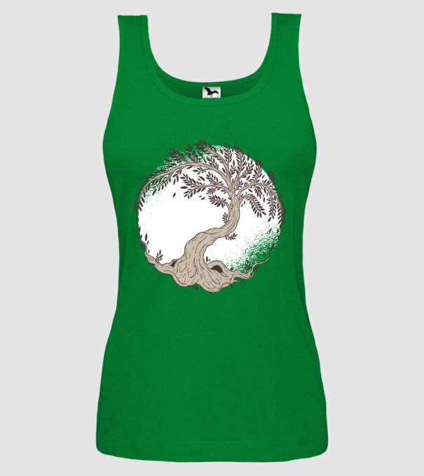 Copacul vieții model verde pe tricou