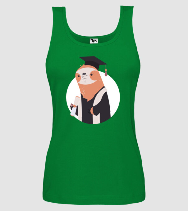 Leneș cu diplomă pentru absolvire model verde pe tricou