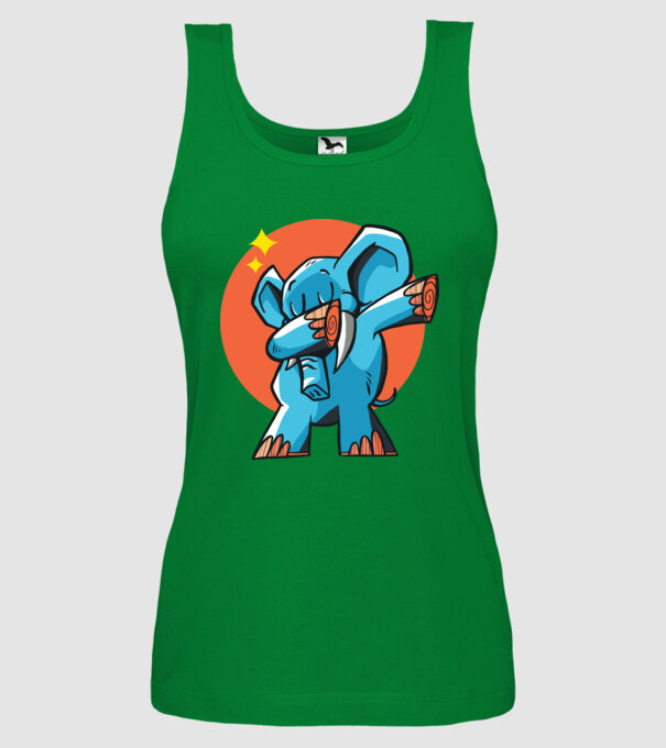 Elefant DAB model verde pe tricou
