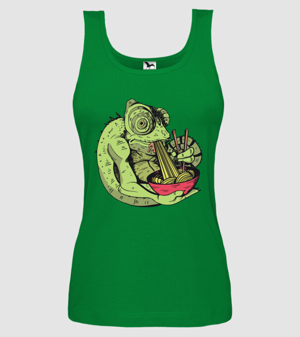 Cameleon cu paste model verde pe tricou