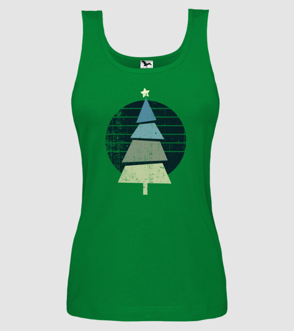 Pom de Crăciun model verde pe tricou