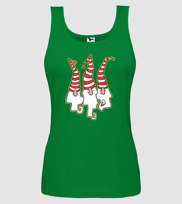 Elfi de Crăciun model verde pe tricou