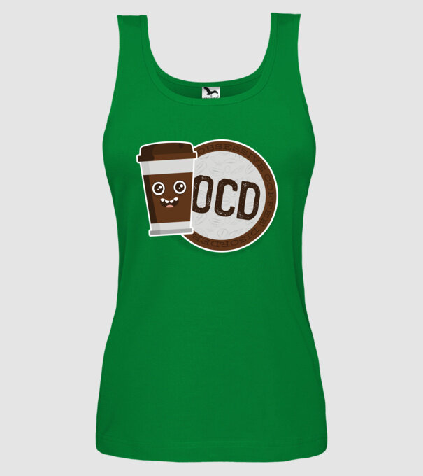 Cafea Dragoste și dependență model verde pe tricou