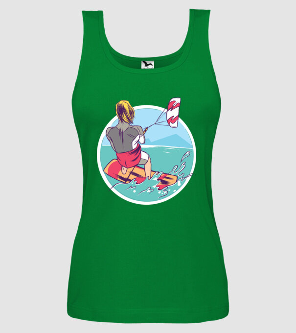 Kite Surf model verde pe tricou