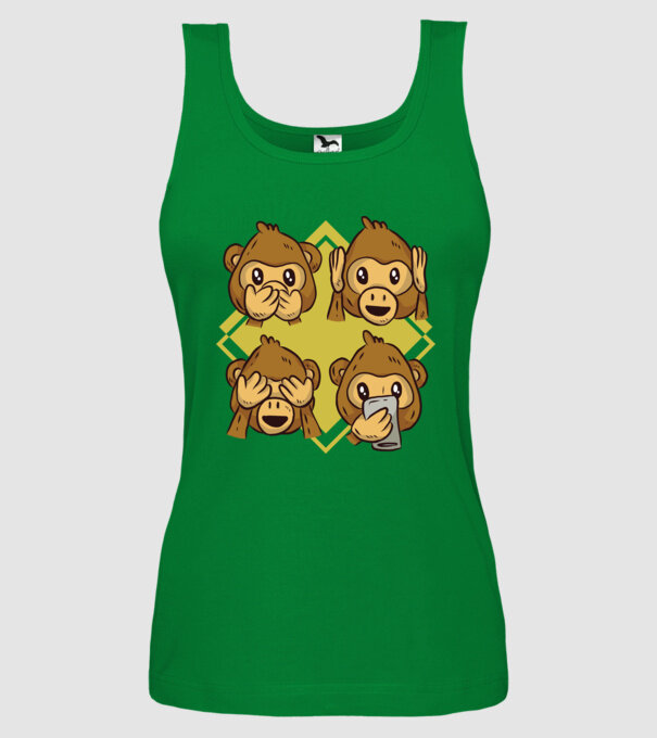 Icoane maimuță model verde pe tricou