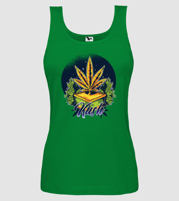 Marijuana Kush model verde pe tricou
