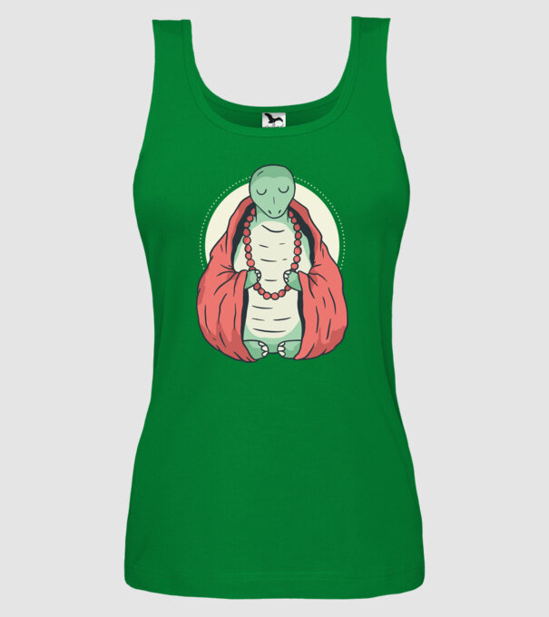 Broasca țestoasă care meditează model verde pe tricou