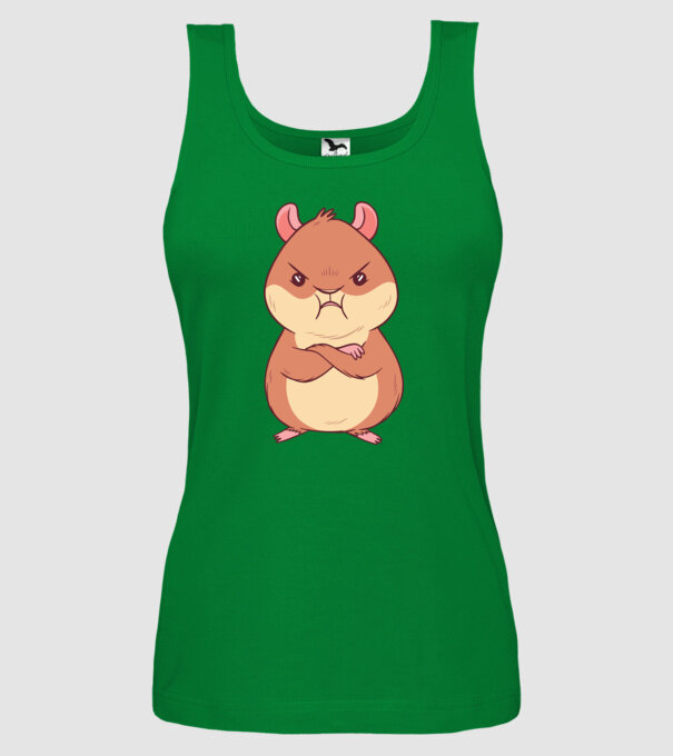 Hamster furios model verde pe tricou