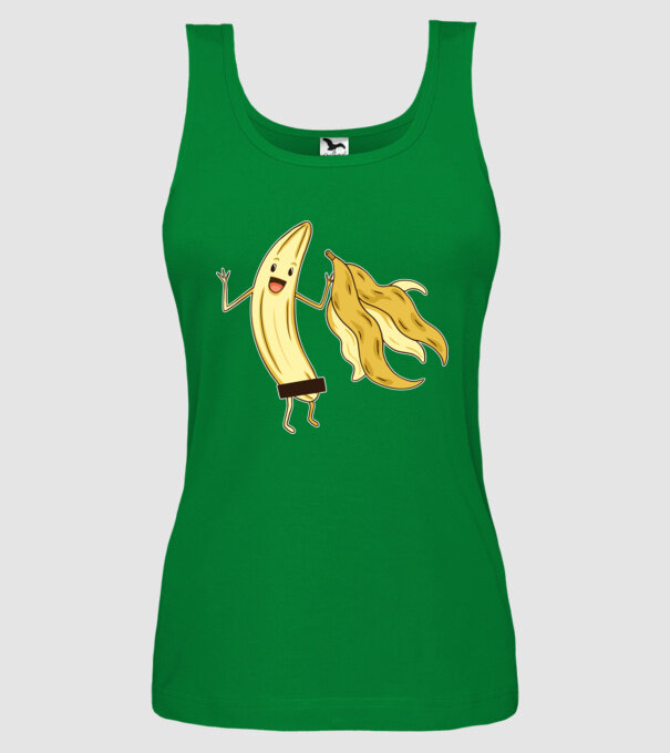 Banană goală model verde pe tricou