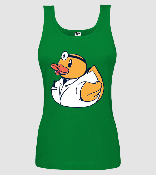 Medic Rățușcă de cauciuc model verde pe tricou