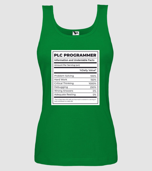 Programator PLC model verde pe tricou