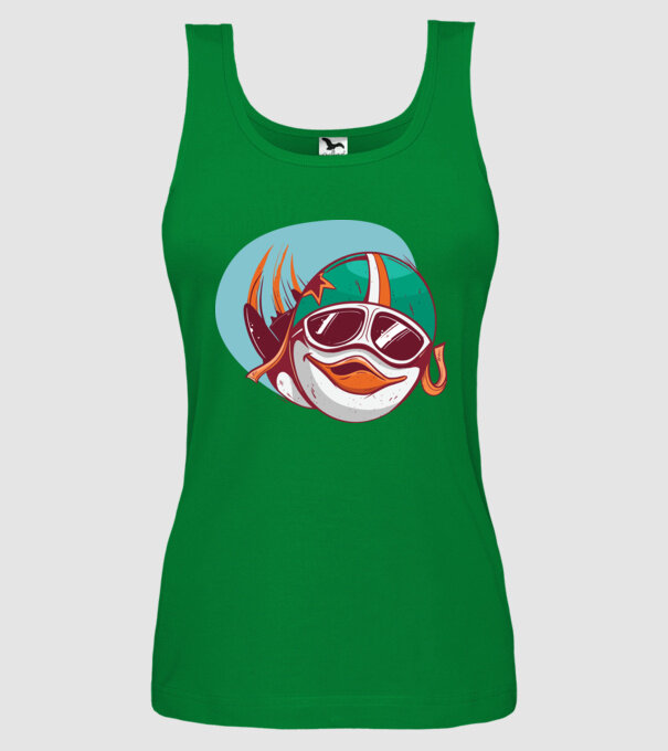 Pinguin Zburător model verde pe tricou