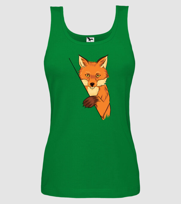 Vulpe model verde pe tricou