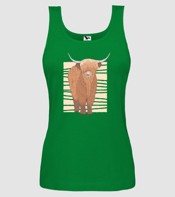 Vită scoțiană model verde pe tricou