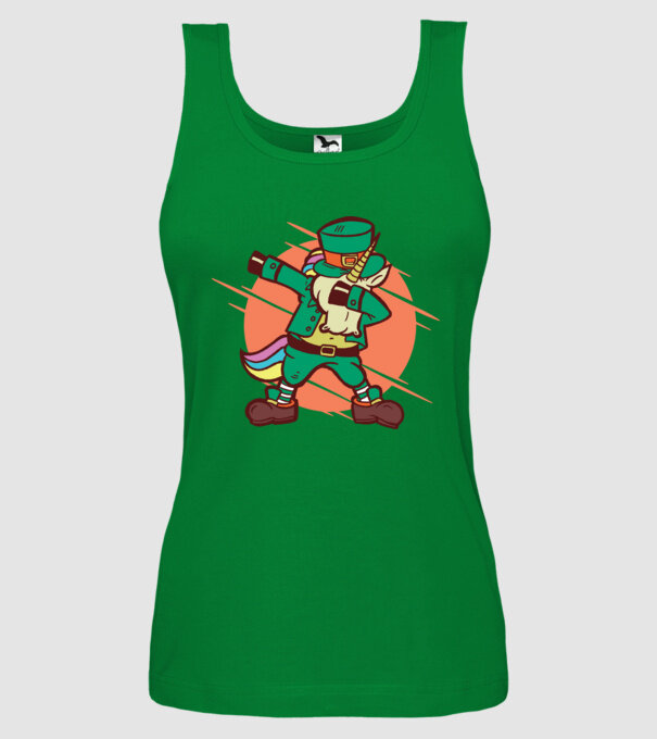 St Patrick Unicorn DAB model verde pe tricou