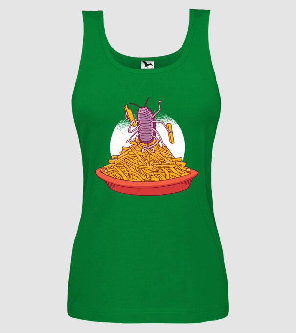 Insectă de Cartofi prăjiți model verde pe tricou
