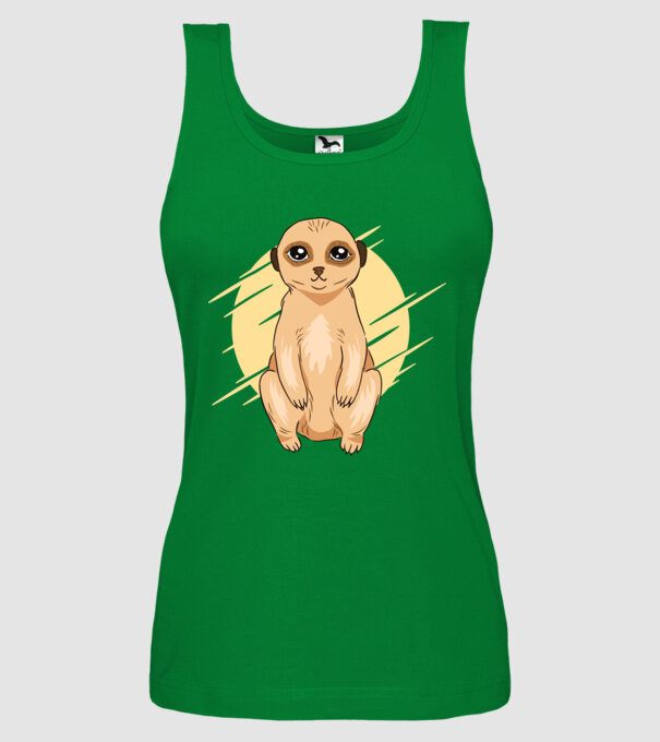 Suricată model verde pe tricou
