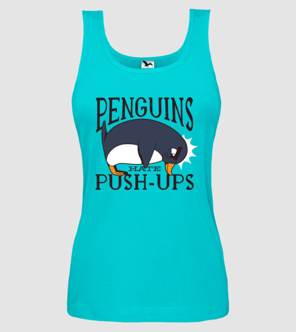 Pinguinii urăsc flotările model turcoaz pe tricou