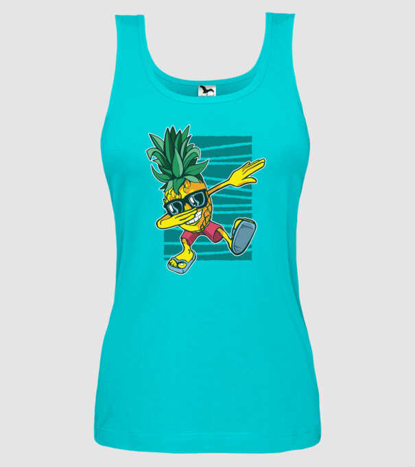Ananas DAB dans model turcoaz pe tricou