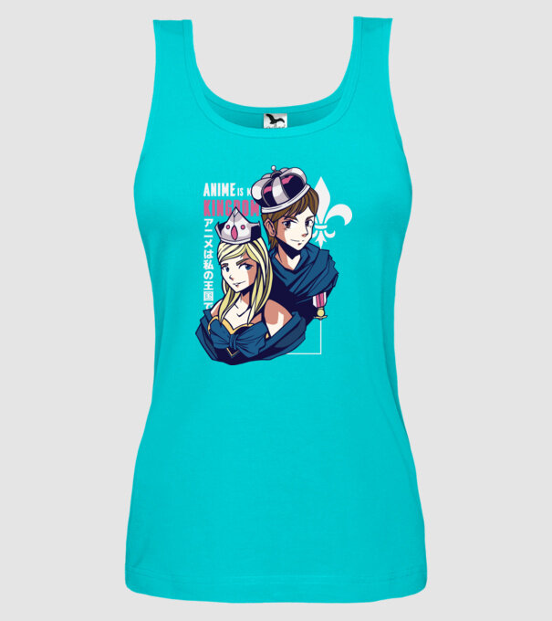 Anime este Regatul meu model turcoaz pe tricou
