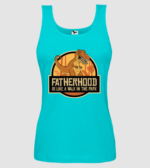 A fi tată - E ca o plimbare în Parcul Dinozaurilor model turcoaz pe tricou