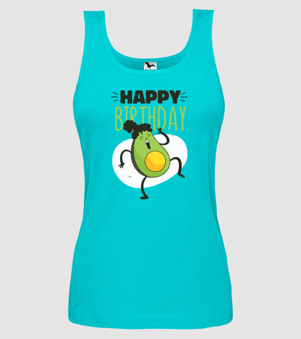 Avocado La mulți ani model turcoaz pe tricou
