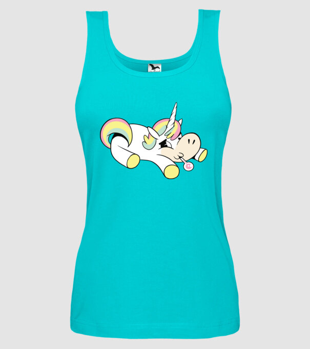Unicorn bolnav model turcoaz pe tricou