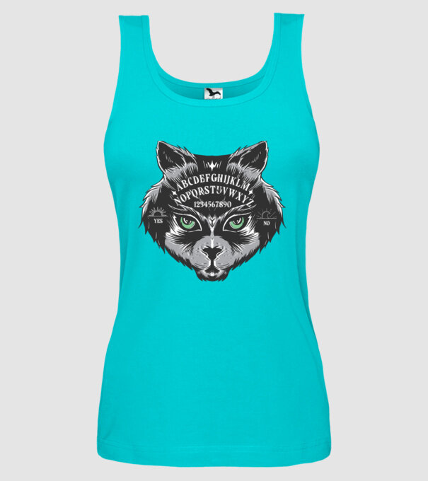 cap pisică joc de aventură model turcoaz pe tricou