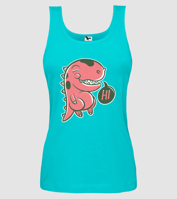 Dinozaur drăguț model turcoaz pe tricou