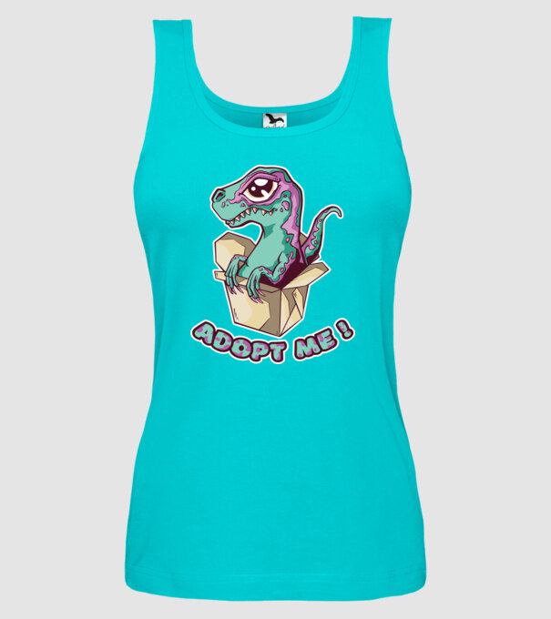 Raptor drăguț model turcoaz pe tricou
