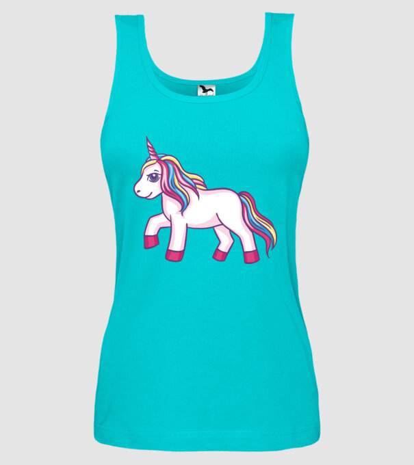 Unicorn drăguț model turcoaz pe tricou