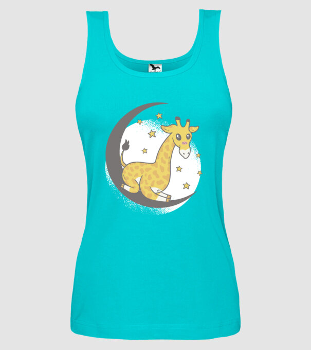 Girafă drăguță model turcoaz pe tricou