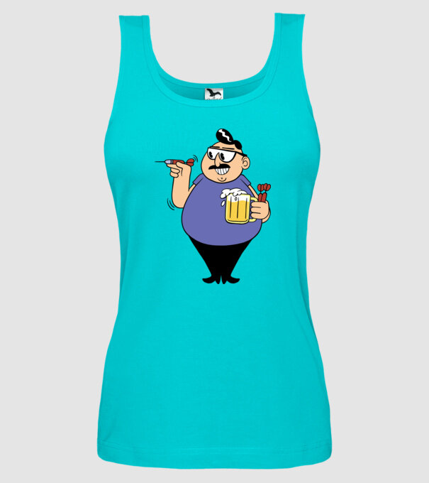 Jucător de darts model turcoaz pe tricou